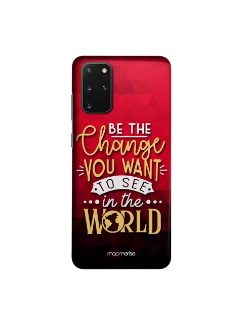 

macmerise Red & Brown Be The Change Samsung Galaxy S20 Plus Back Case