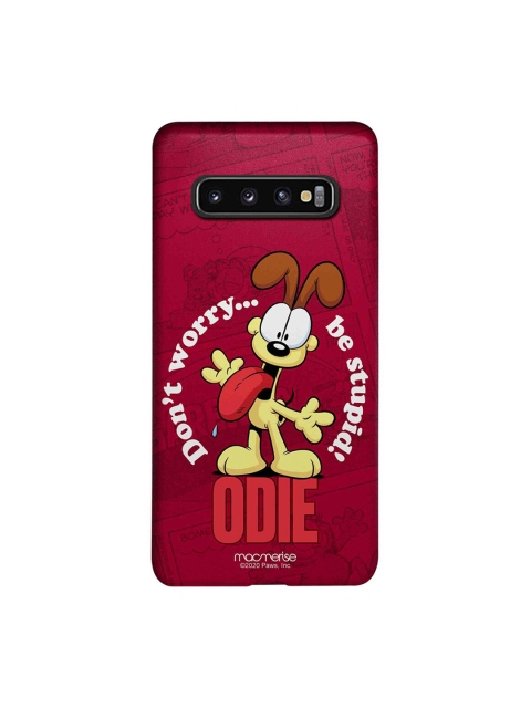 

macmerise Maroon & White Garfield Odie Dont Worry Samsung Galaxy S10 Case