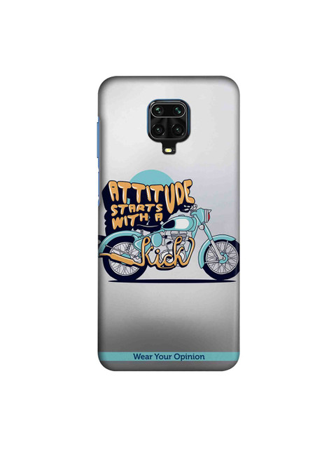 

macmerise Grey & Yellow Attitude With Kick Redmi Note 9 Pro Case