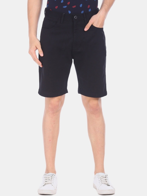 

Ruggers Men Black Solid Regular Fit Regular Shorts