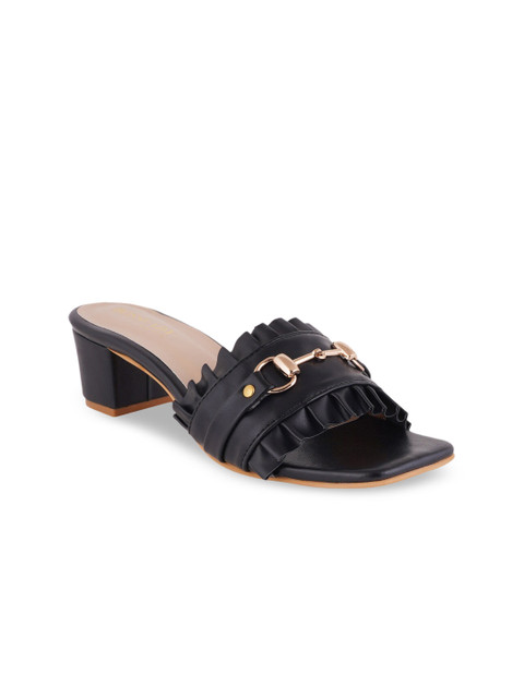 

SCENTRA Women Black Solid Sandals
