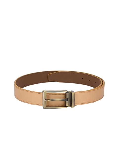 

Calvadoss Men Peach-Coloured & Silver-Toned Solid Sustainable Belt