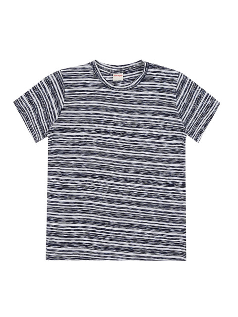 

RAINE AND JAINE Boys Blue Striped Round Neck T-shirt