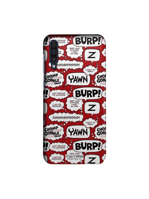 

macmerise Red & White Moods of Garfield Red Samsung Galaxy A50 Back Cover