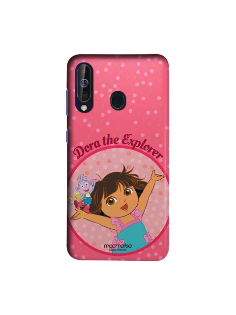 

macmerise Pink & Brown Joyful Dora Samsung Galaxy M40 Back Case