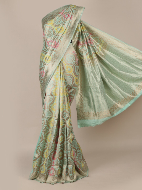 

Pothys Green Woven Design Jute Silk Saree