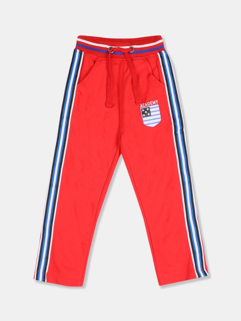 

Cherokee Boys Red & Blue Striped Straight-Fit Track Pants