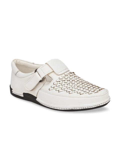 

Eego Italy Men White Solid Shoe-Style Sandals