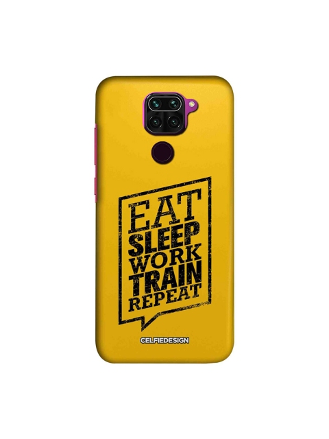 

macmerise Yellow & Black Eat Sleep Xiaomi Redmi Note 9 Back Case