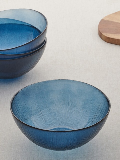 

Pure Home and Living Set Of 4 Blue Solid Small Bowls