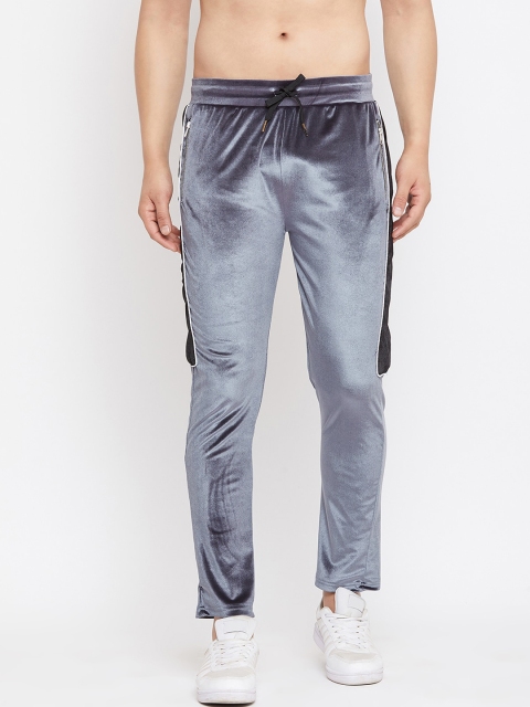 

FUGAZEE Men Blue & Black Solid Slim-Fit Track Pants