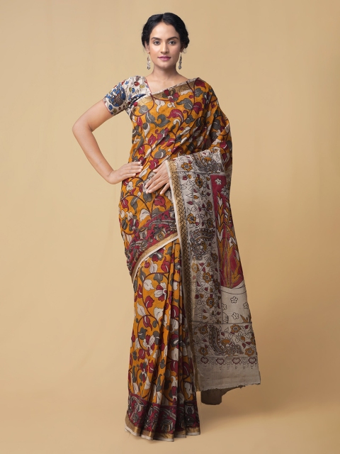 

Unnati Silks Multicoloured Pure Cotton Printed Kota Saree, Multi