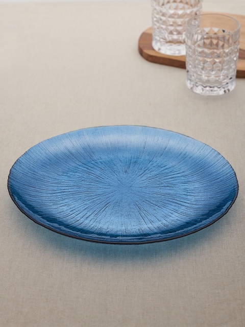 

Pure Home and Living Blue Solid Dinner Plate