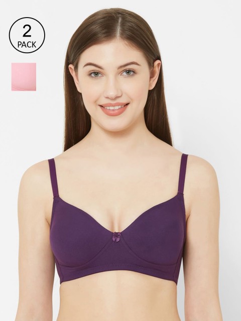 

Juliet Women Pack Of 2 Solid Non-Wired Non-Padded Everyday Bra SAHELI, Pink