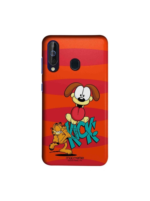 

macmerise Unisex Rust Brown & Pink Kick to Odie Printed Samsung Galaxy M40 Back Cover