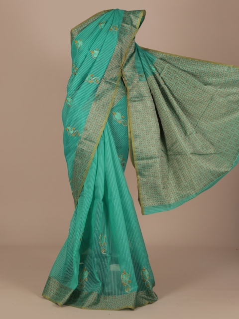 

Pothys Green Woven Design Cotton Blend Saree