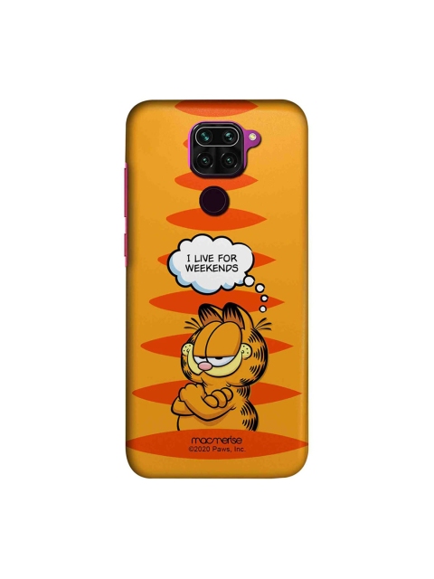 

macmerise Yellow & Orange Living for Weekends Xiaomi Redmi Note 9 Garfield Back Case