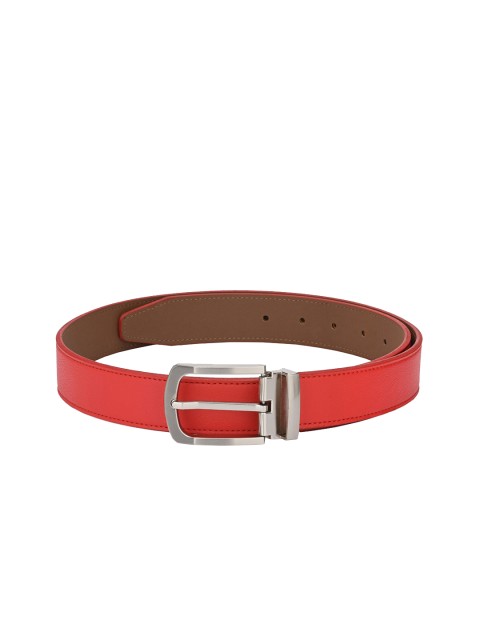 

Calvadoss Men Red Solid Sustainable Belt