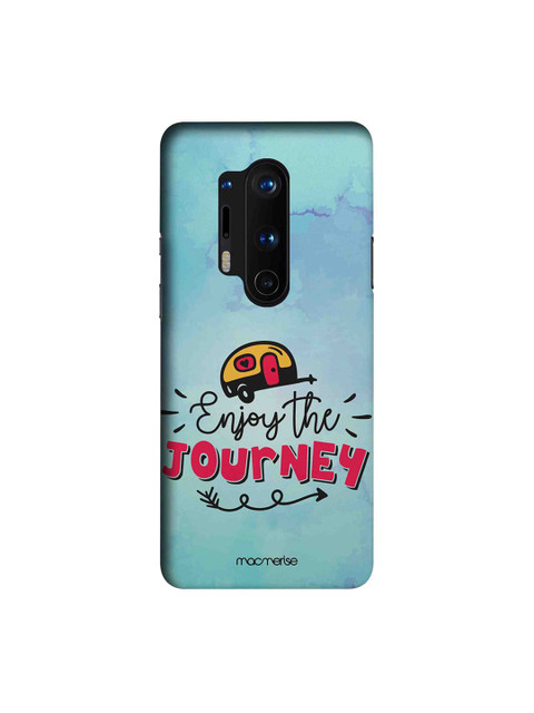 

macmerise Blue & Black Enjoy The Journey Printed OnePlus 8 Pro Back Case