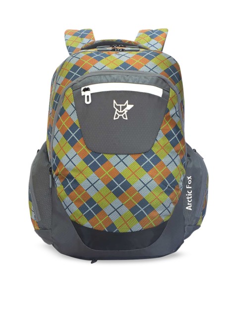

Arctic Fox Unisex Black & Green Checked Arctic Fox Castle Rock Backpack