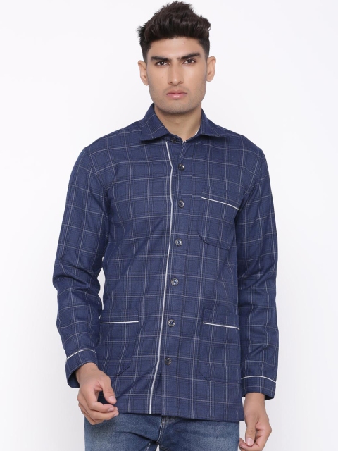 

Tistabene Men Blue Checked Tailored Jacket