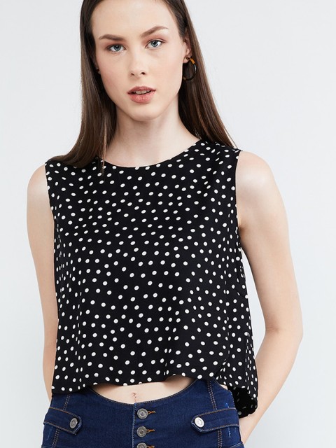 

max Women Black Printed Top