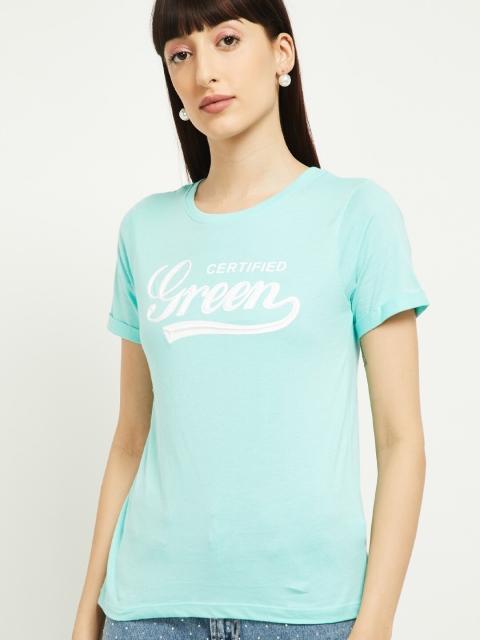 

max Women Green Printed Top