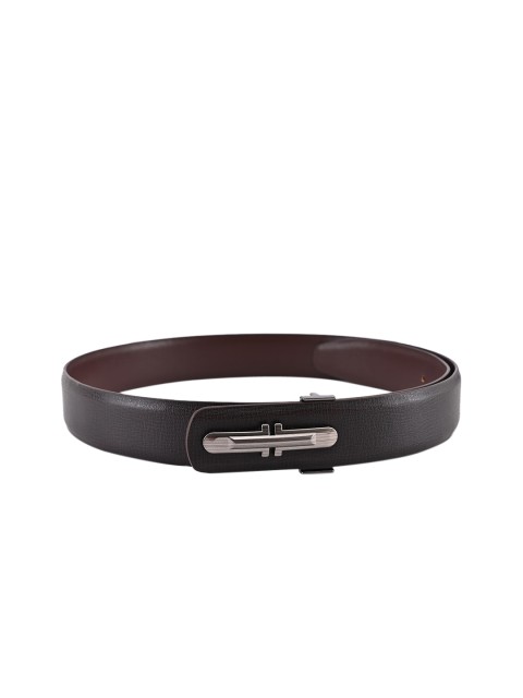 

BuckleUp Men Brown Solid Leather Belt