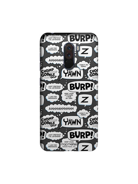 

macmerise Grey & White Moods Of Garfield Xiaomi Poco F1 Back Case