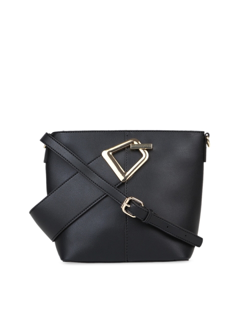 

Addons Black Solid Sling Bag