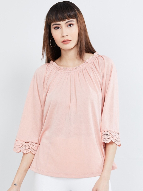 

max Women Coral Solid Top