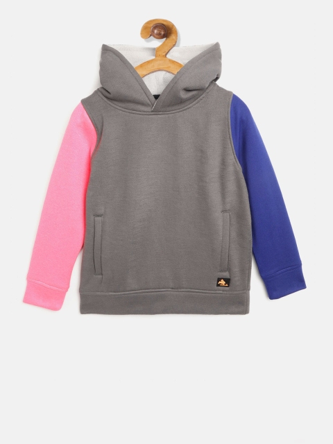 

Cherry Crumble Boys Grey & Blue Colourblocked Sweatshirt