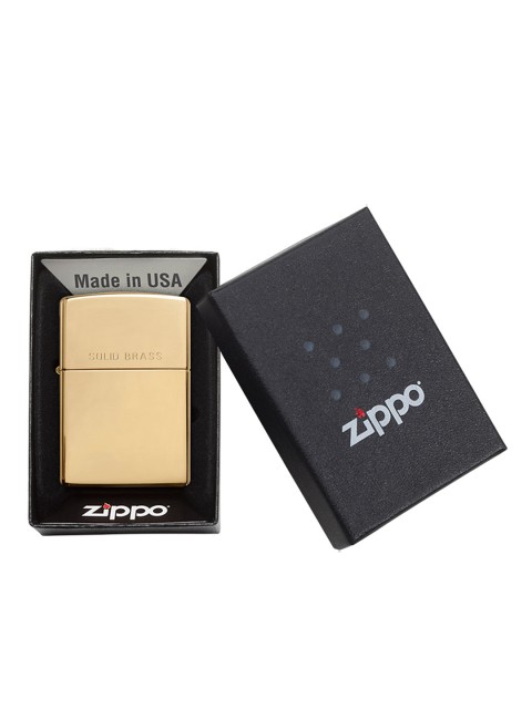 

Zippo Unisex Gold-Toned High Polish Brass with Solid Brass Engraved Pocket Lighter