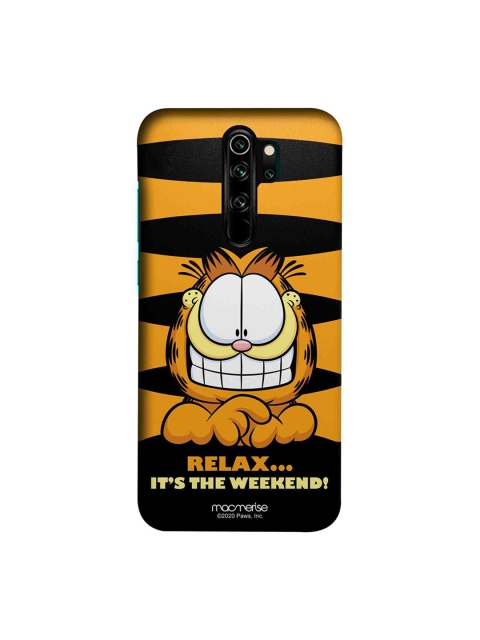 

macmerise Orange & Black Weekend Garfield Xiaomi Redmi Note 8 Pro Back Case