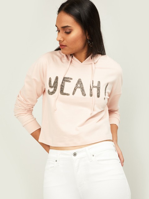 

Ginger by Lifestyle Women Pink Printed Sweatshirt