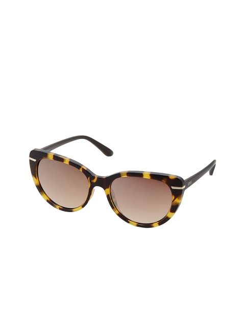 

IDEE Women UV Protected Lens Cateye Sunglasses IDS2197-C2SG, Gold