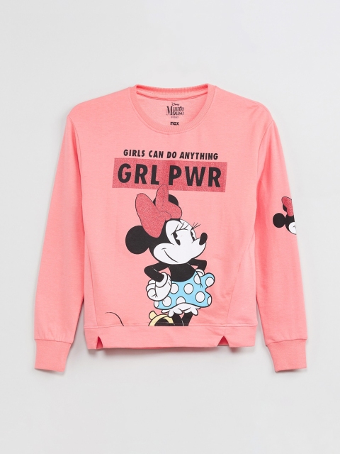 

max Girls Pink Printed Top