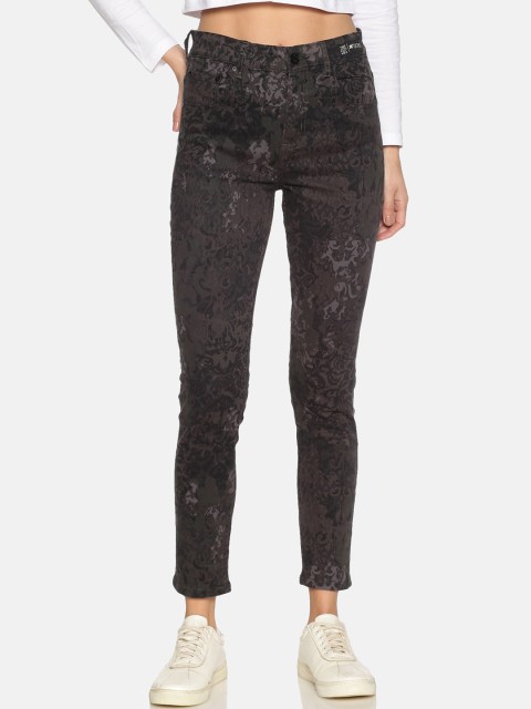 

KULTPRIT Women Grey Printed Slim Fit Jeans