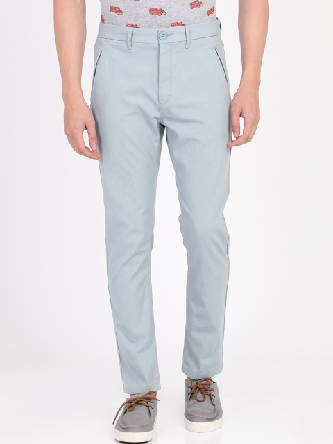 

Breakbounce Men Grey Slim Fit Solid Chinos