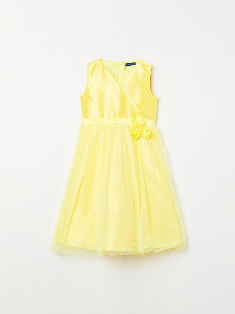 

Fame Forever by Lifestyle Girls Yellow Solid Wrap Dress