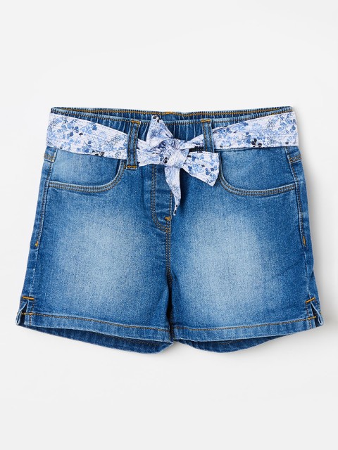 

Bossini Girls Navy Blue Solid Regular Fit Denim Shorts