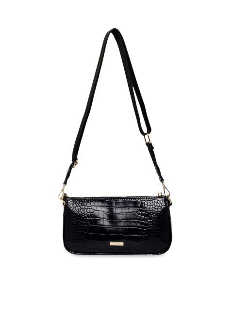 

ALDO Black Animal Textured Swagger Sling Bag