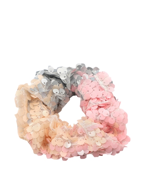 

Toniq Kids Girls Pink & Grey Embellished Scrunchie