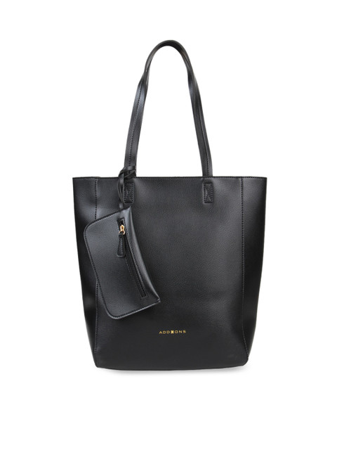 

Addons Black Solid Shoulder Bag