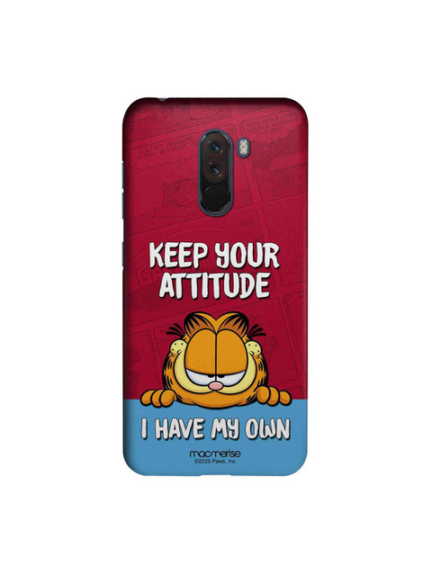 

macmerise Blue & White Attitude Garfield Xiaomi Poco F1 Back Case, Maroon