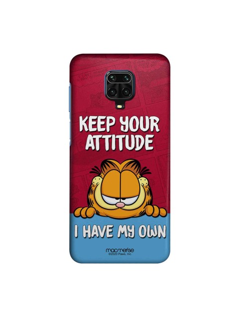 

macmerise Red & Blue Attitude Garfield Xiaomi Redmi Note 9 Pro Back Case