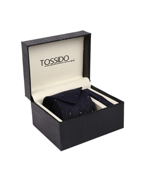 

Tossido Men Blue & White Printed Accessory Gift Set