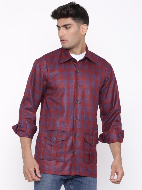 

Tistabene Men Red Checked Tailored Shacket