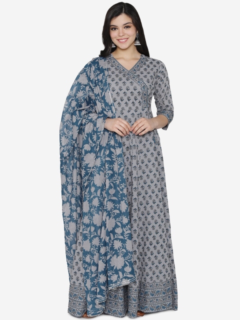 

TARA-C-TARA Women Grey Printed Maxi Dress