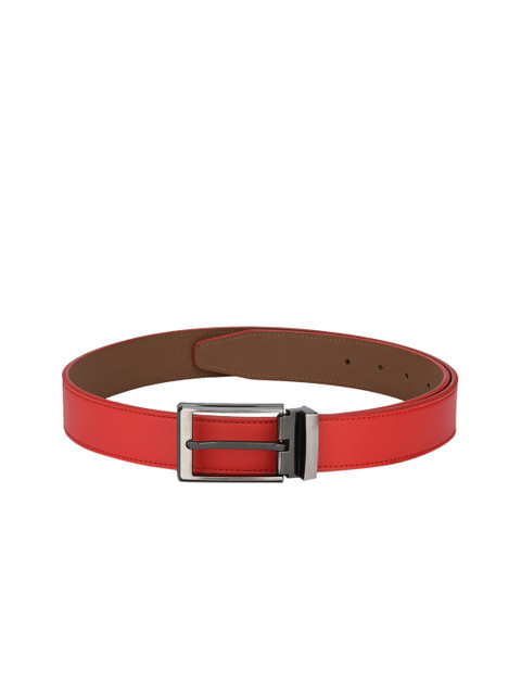 

Calvadoss Men Red Solid Sustainable Belt